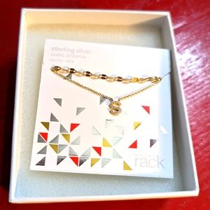 Letter S Initial Necklace Double Chain Sterling Silver Gold Plated Nordstrom